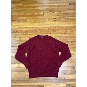Pendleton Washable Wool Sweater Red Crewneck Men's Size Large